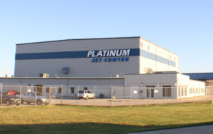 Platinum Jet Center building at Central Illinois Regional Airport